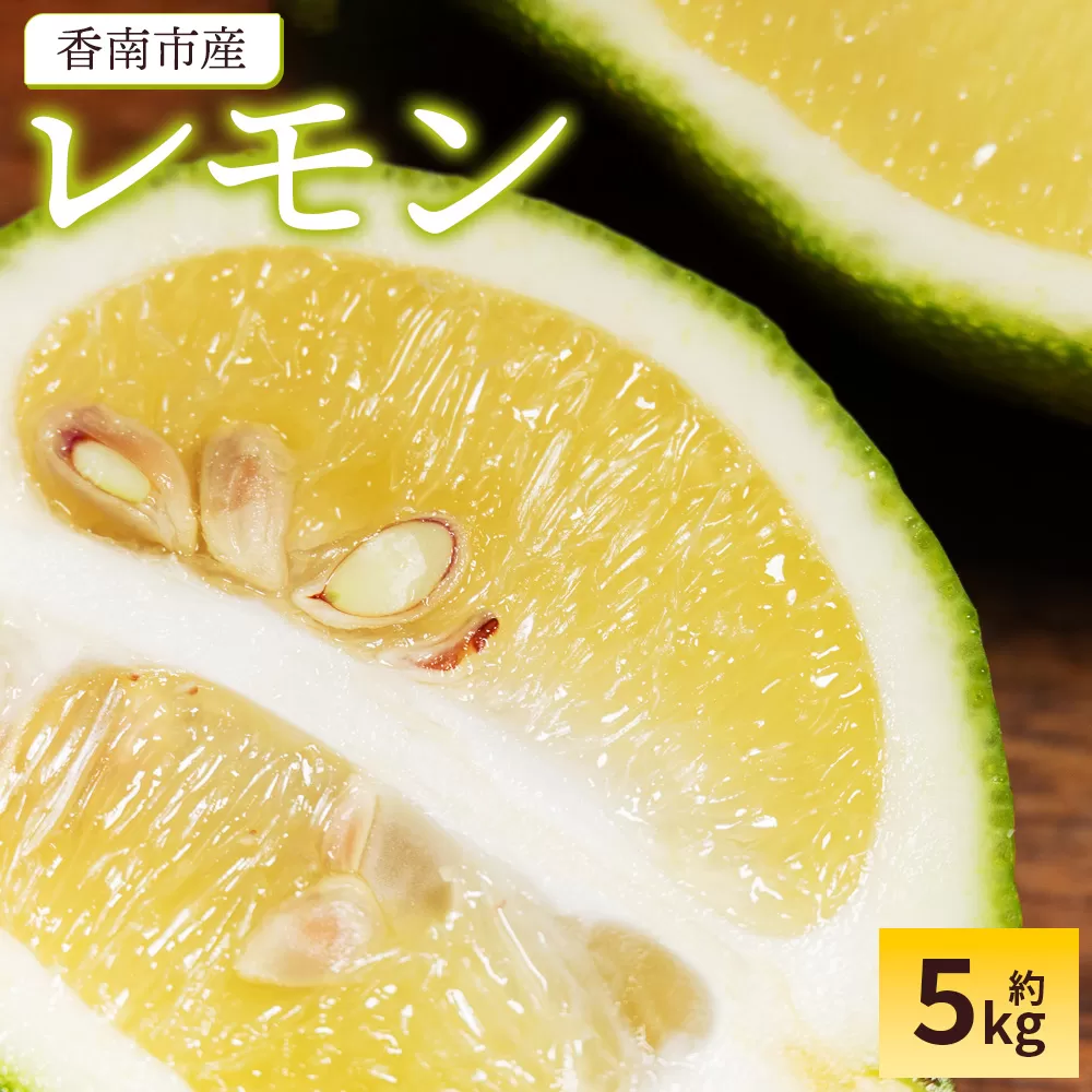 レモン 5kg - 香南市産 国産 檸檬 れもん 果物 くだもの フルーツ 野菜 柑橘 果汁 料理 アレンジ はちみつレモンパウンドケーキ 高知県 香南市 常温 冷蔵 sj-0012