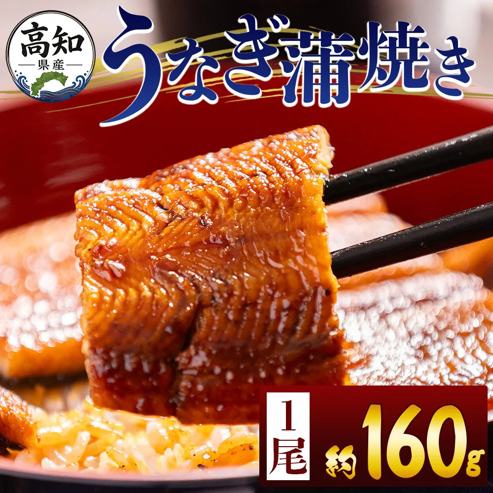 高知県産蒲焼きうなぎ 160g 1尾 - 国産 鰻 ウナギ 養殖 かばやき タレ付き たれ おつまみ スタミナ 土用の丑の日 うな丼 うな重 丼ぶり 一品 おかず 香南市 冷凍 fb-0151