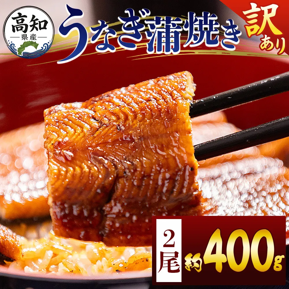 訳あり フジ物産 国産養殖うなぎ蒲焼き 計400g(高知県産鰻) - 鰻 ウナギ かばやき 土用の丑の日 スタミナ 朝食 夕飯 有頭 おつまみ 丼ぶり fb-0206