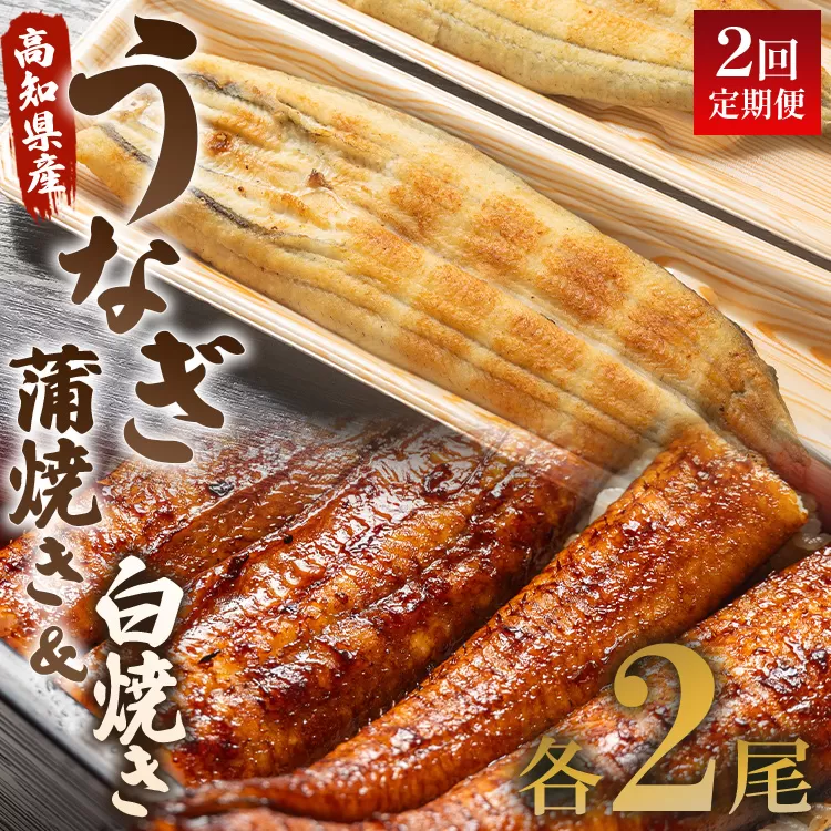 うなぎ 定期便 2回 うなぎ 蒲焼き 白焼き セット 120g 各2尾(無頭) 魚介 国産 海鮮 魚 かばやき 鰻 ウナギ 惣菜 おかず お手軽 しらやき 加工品 加工食品 冷凍  Wun-0055