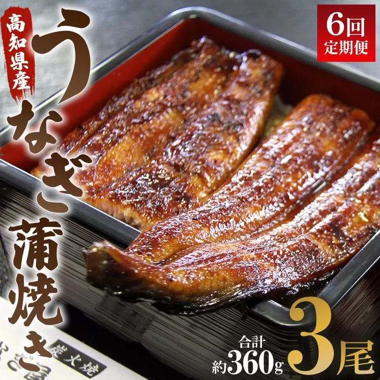 うなぎ 定期便 6回 うなぎ蒲焼き120g 3尾(無頭) 魚介 国産 海鮮 魚 かばやき 鰻 ウナギ 惣菜 おかず お手軽 加工品 加工食品 冷凍 Wun-0029