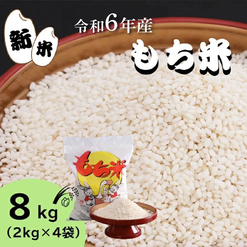 【四国一小さなまち】★精米 新米 もち米 8kg★令和6年産 もち米 8kg（2kg×4袋）　米 お米 精米 こめ コメ モチ もち もち米 赤飯 お餅 餅 餅米 新米 おはぎ おもち おこわ 限定 グルメ お取り寄せ 高知県 田野町 国産 送料無料 故郷納税