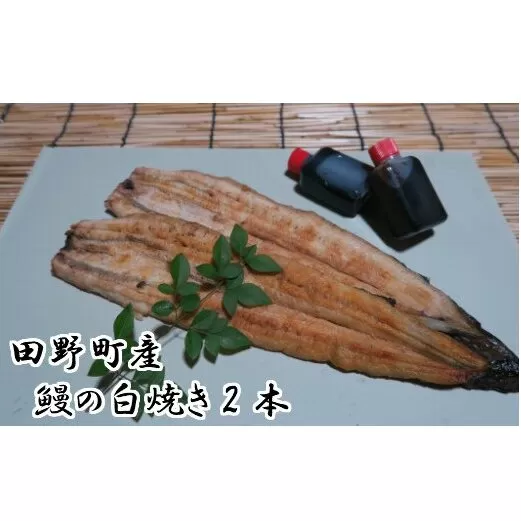 田野町産うなぎの白焼き（大）2本　タレ付き 山椒付き うなぎ 鰻 ウナギ 白焼 無頭 おいしい 国産 個包装 お取り寄せ 冷凍 配送