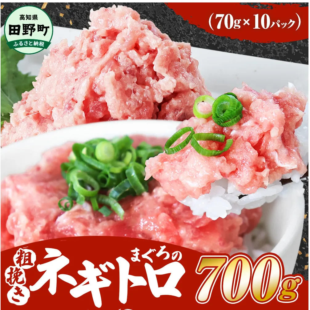 ≪カネアリ水産≫ まぐろのネギトロ 700ｇ（70g×10パック）ネギトロ ねぎとろ マグロ 鮪 まぐろたたき 粗挽き ねぎとろ丼 ネギトロ丼 小分け パック セット 冷凍 一人暮らし 便利 簡単