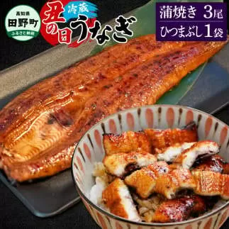 ≪土用丑の日までにお届け≫ ～四国一小さなまち～ 特選うなぎの蒲焼き3尾 ひつまぶし1袋 1尾あたり約130g タレ付き 山椒付き ウナギ 鰻 かば焼き 無頭 ふっくら 国産【7/21入金分まで】