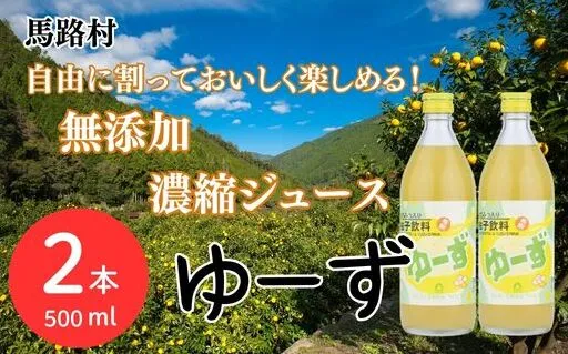 ゆーず ゆずジュース 6倍希釈飲料 500ml×2本