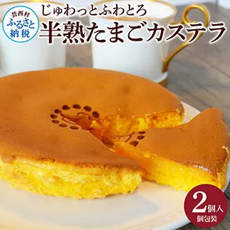 TKA016　じゅわっと半熟たまごカステラ もっちりとろける食感と、コクのあるたまごの風味がクセになる半熟卵カステラ 2個入り 個包装 高知 返礼品 スイーツ 人気 お土産 お取り寄せ 冷凍 高級 お菓子 ギフト かわいい おしゃれ 玉子カステラ 贈答品 贈り物