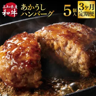 t211cdm 創業50年老舗レストランの幻の和牛あかうしハンバーグ130g×5ケ 3ヶ月定期便 土佐あかうし 美鮮豚 牛肉 高級 ハンバーグ 冷凍 美味しい 肉汁ハンバーグ 焼くだけ 小分け 個包装 高級 国産 定期便 定期コース