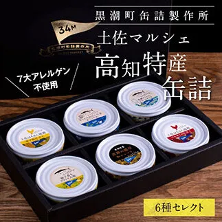 支援品 防災 ホテルおすすめ!黒潮町の缶詰セット[6種セレクト]/ホテルのマルシェで販売している、売れ筋上位6種類の缶詰を詰め合わせ[7大アレルゲン不使用・完全専用ライン・衛生管理][黒潮町共通返礼品]