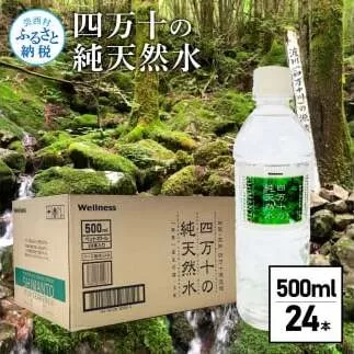 SKS061 四万十の純天然水 500ml×24本 水 天然水 ナチュラルミネラルウォーター モンドセレクション金賞受賞 健康 おいしい お水 飲みやすい おすすめ ご家庭用 ご自宅用 防災 水 まとめ買い