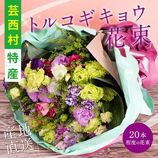 JJM006　《先行予約》芸西村特産 トルコギキョウ花束（約20本程度の花束）