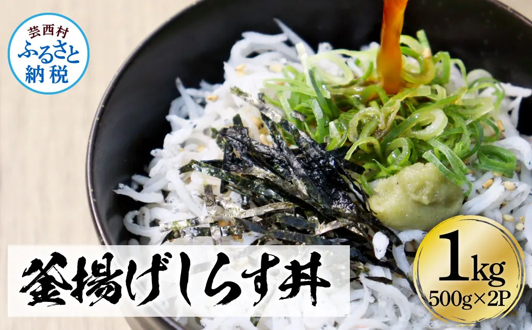 KGP079 高知県産釜揚げしらす500g×2パック 1kg 1キロ 簡易梱包 シラス 小分け 国産 釜揚げ しらす丼 海鮮丼 お茶漬け ごはん 軍艦巻き 手巻き寿司 ご飯 雑炊 冷奴 冷凍配送 おかず おつまみ