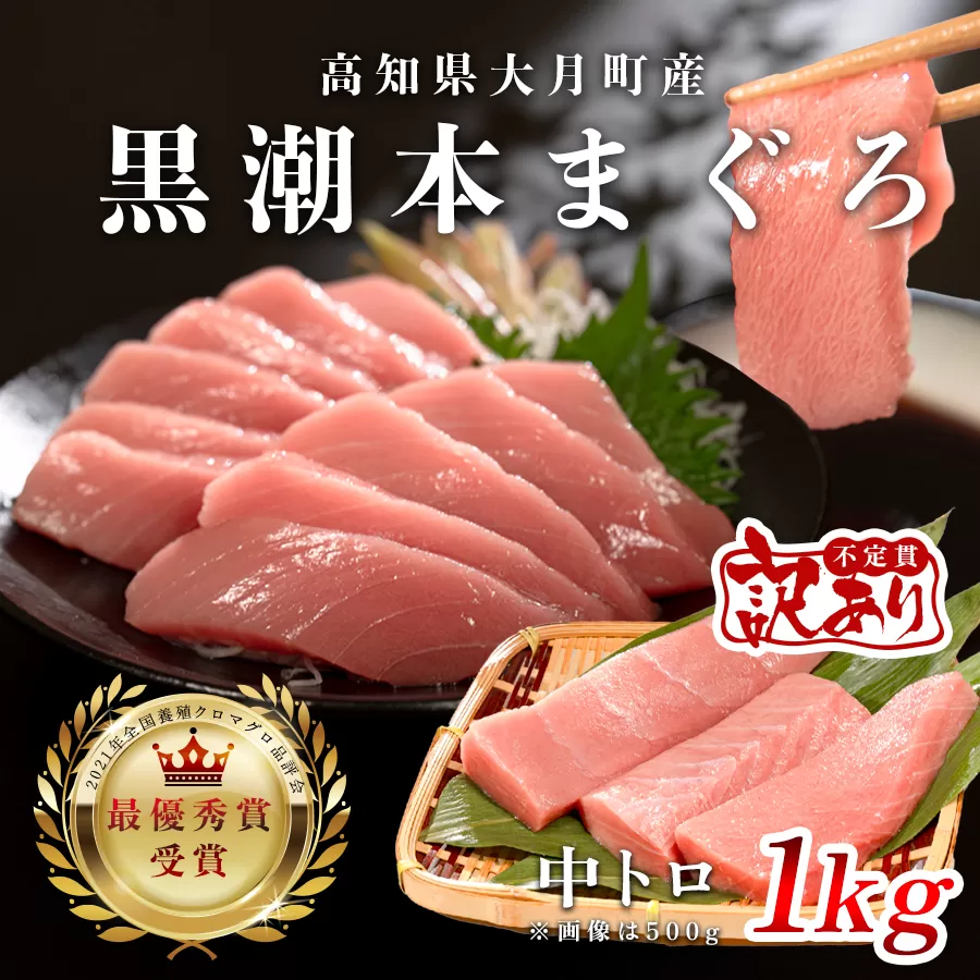 【訳アリ】養殖本マグロ 中トロ 1kg 黒潮本まぐろ｜不定貫 不揃い 刺身用 家庭用 最優秀賞受賞 日本一 配達日指定可 指定日配送可 本まぐろ まぐろ 鮪 小分け 個包装 丼 寿司 柵 急速冷凍 解凍簡単 産地直送 高知県 大月町