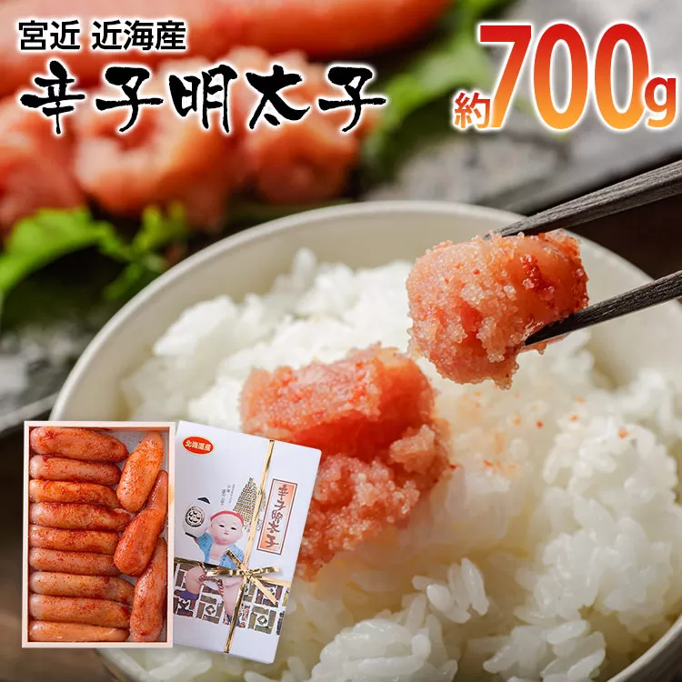 宮近 近海産 辛子明太子(約700g)【田川市】