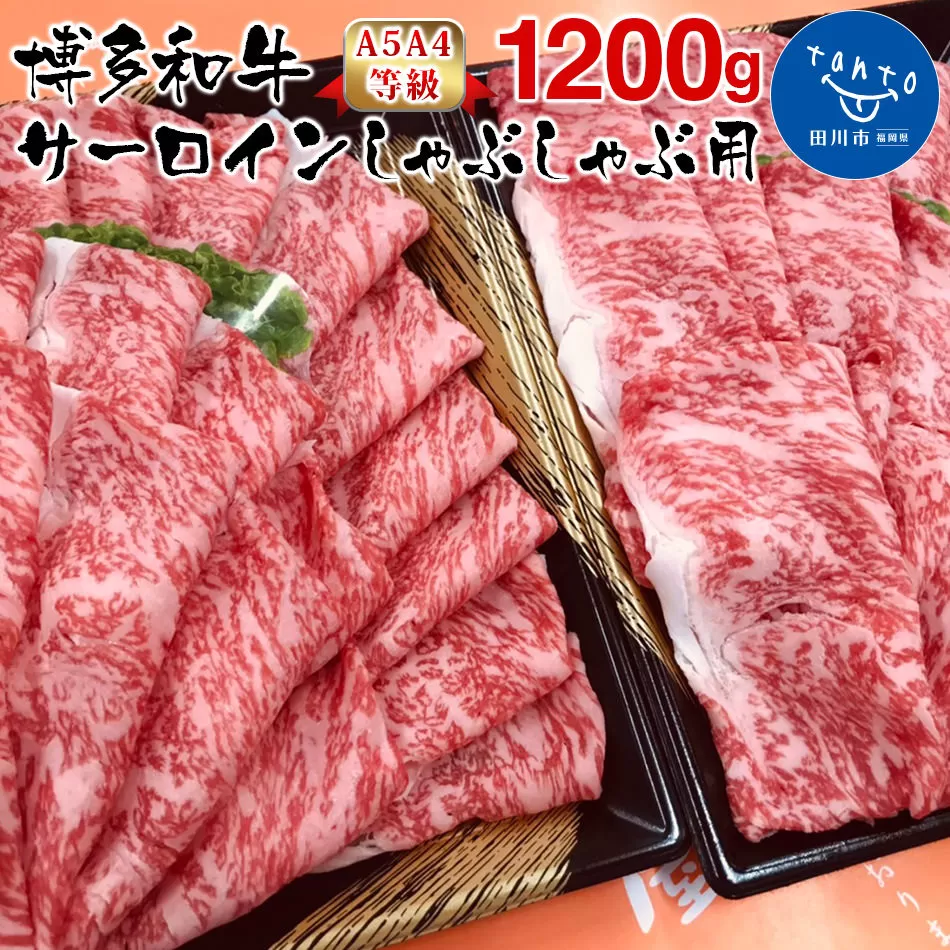 【A5A4等級】博多和牛サーロインしゃぶしゃぶ用600g×2パック　計1200g