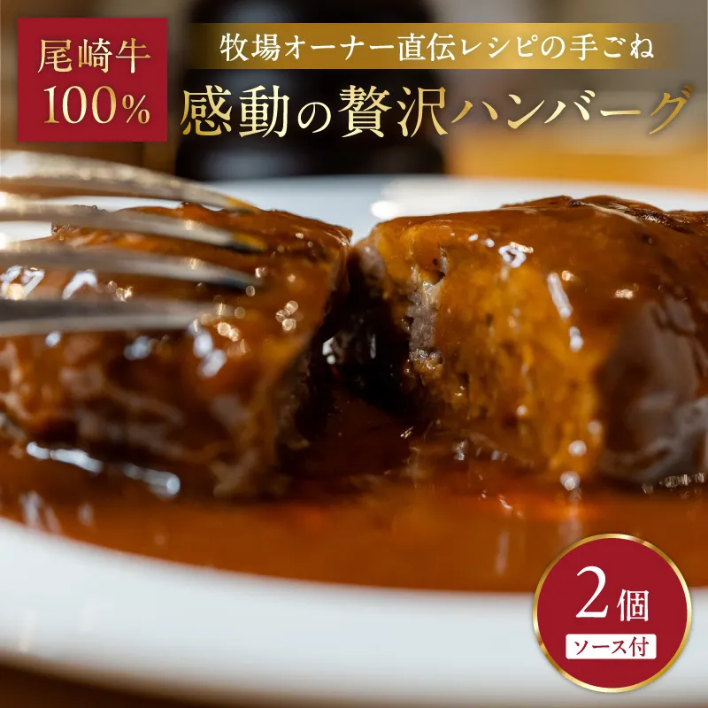 牧場オーナー直伝レシピの手ごね感動の贅沢ハンバーグ180g（ソース別）2個【069-0012】