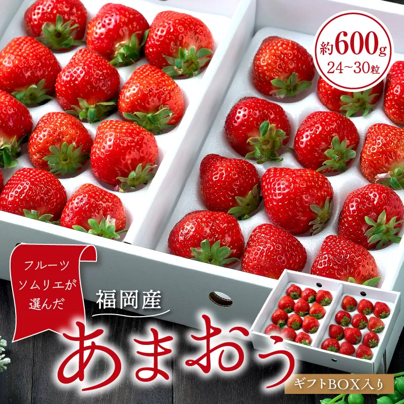フルーツソムリエが選んだ福岡産あまおうギフト24-30粒【011-0076】