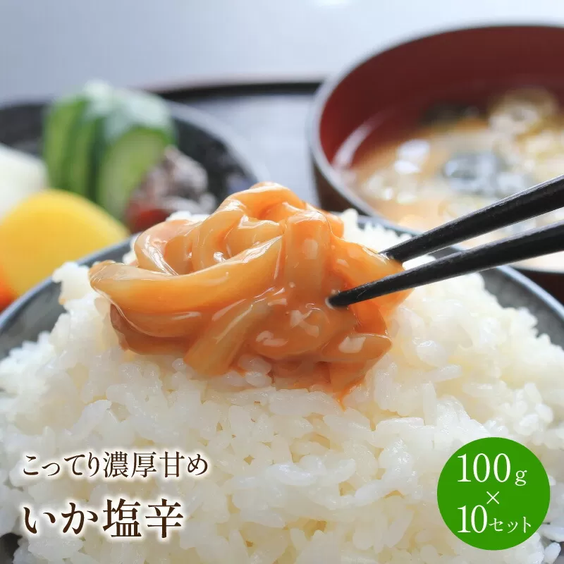 ＜マサルおやじの魚屋珍味＞いか塩辛10食セット　こってり濃厚甘め【001-0020】