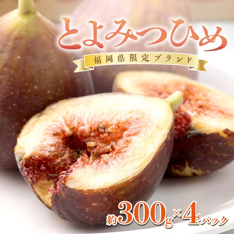 福岡限定!ブランドいちじく「とよみつひめ」約300g×4パック【011-0083】