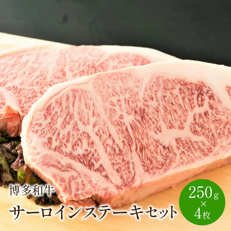 博多和牛サーロインステーキセット　1kg[250g×4枚]【014-0032】
