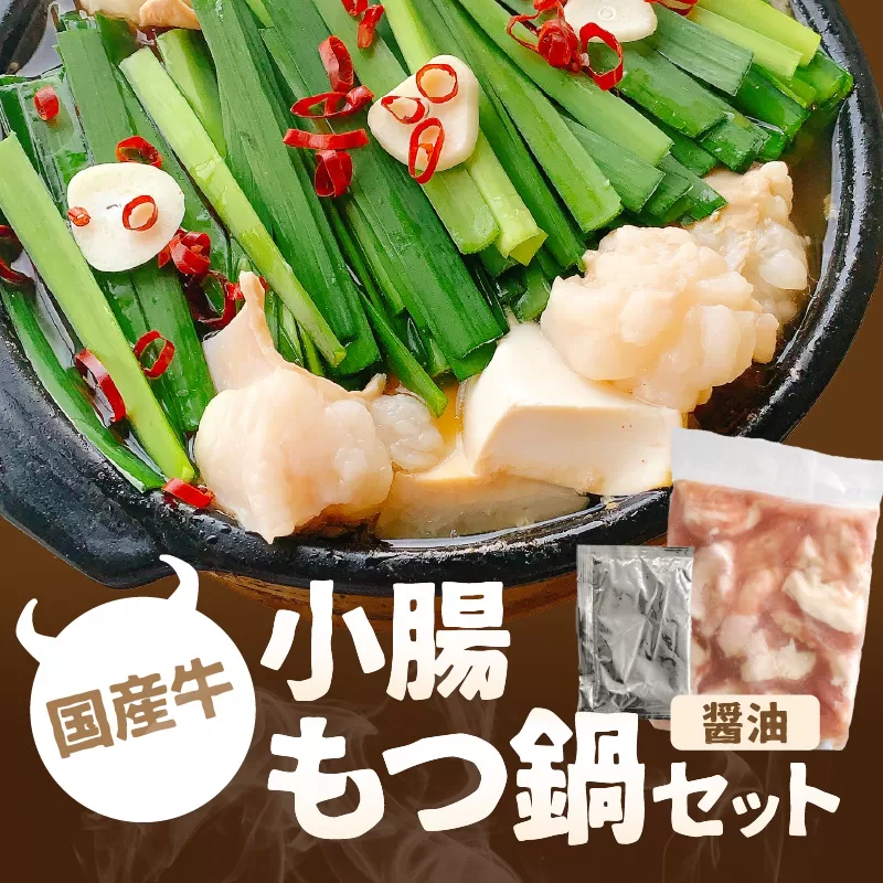国産牛小腸もつ鍋セット（醤油）【082-0001】