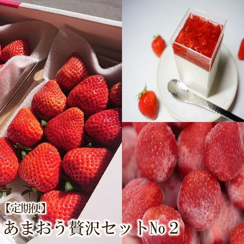 【2025年先行予約】【3回定期便】あまおう贅沢セットNo2(生いちご・冷凍・レアチーズ)【044-0057】