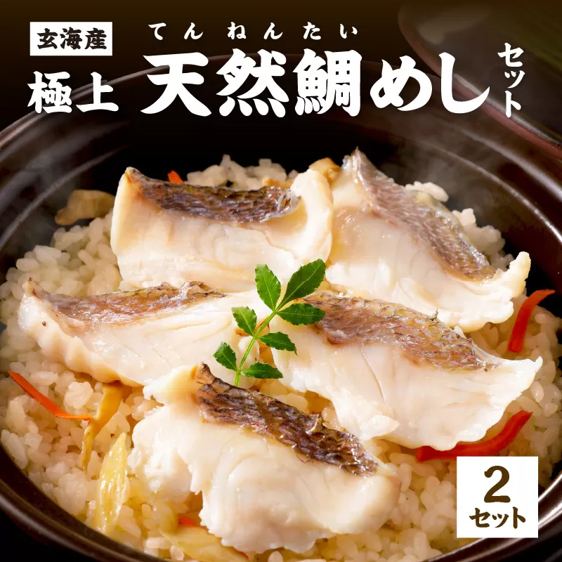 玄海の極上天然鯛めしセット[鯛の切身、だし汁、鯛茶漬け用だし]×2【010-0002】