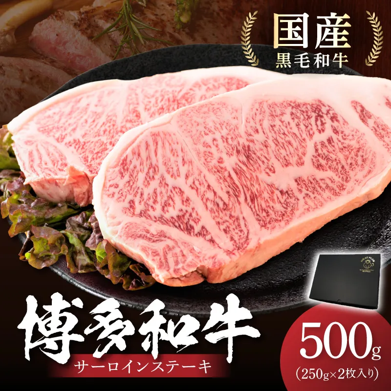 博多和牛サーロインステーキセット　500g[250g×2枚]【014-0028】