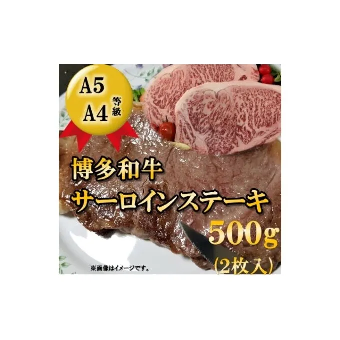【A5 A4 等級使用】博多和牛 サーロイン ステーキ用 500g（2枚入）【配送不可：離島】 牛肉