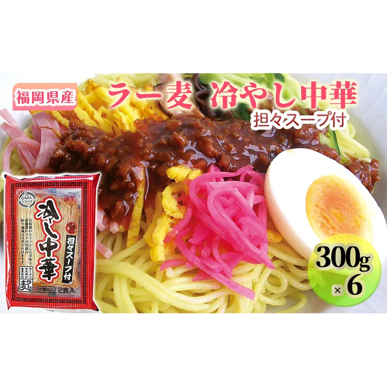 冷やし中華 福岡県産 ラー麦 1ケース 担々スープ付 麺 