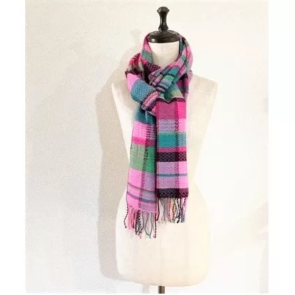 ito to iro 手染め・手織り仕上「ストール」メリノウール100%（P) ファッション小物