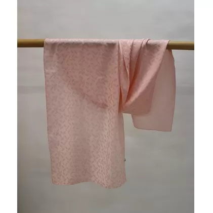 桜染　シルクサテンジャガードスカーフ　桜ピンク