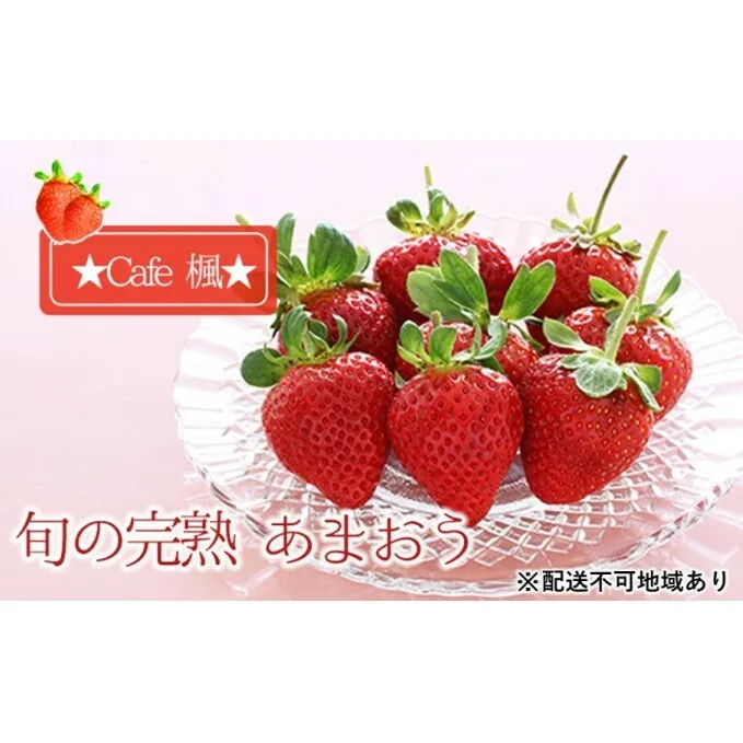 旬の完熟 あまおう ★Cafe 楓★【配送不可：北海道・東北・沖縄・離島】 果物類 いちご 苺 イチゴ 
