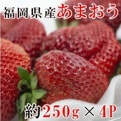 あまおう 約250g×4P 果物類 いちご 苺 イチゴ 