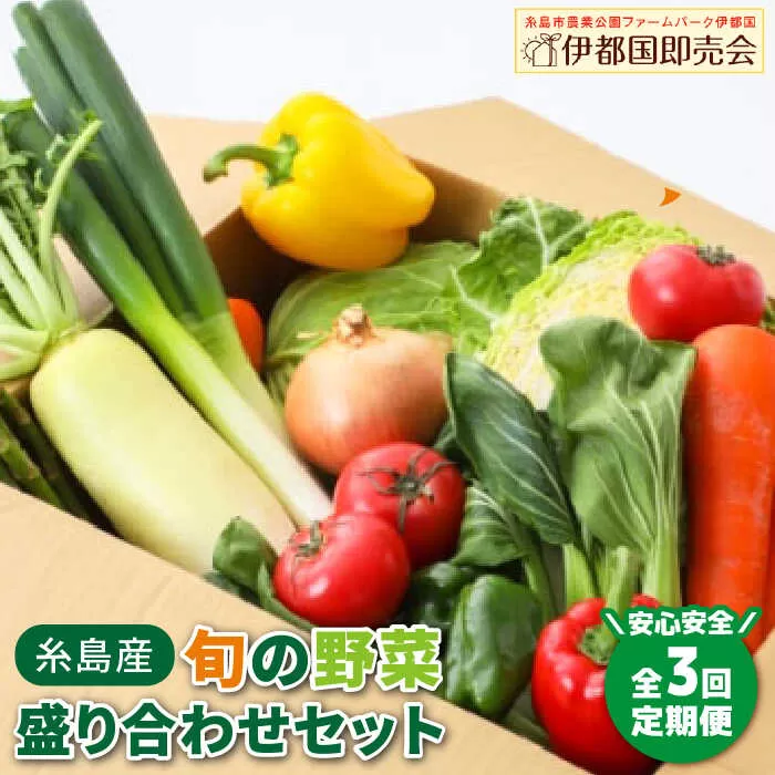 【 全3回 定期便 】 福岡県 糸島産 旬 の 野菜 盛り合わせ セット 《糸島》【株式会社フロンティア・アドバンス】[AWC007]