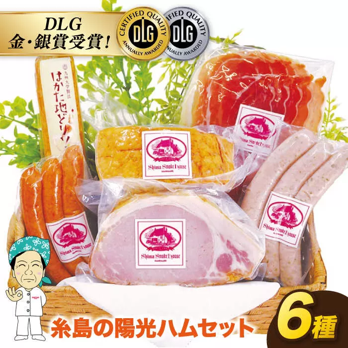  糸島の陽光 ハム セット 6種 セット 2 糸島市 / 志摩スモークハウス ハム ソーセージ 食べ比べ[AOA002]