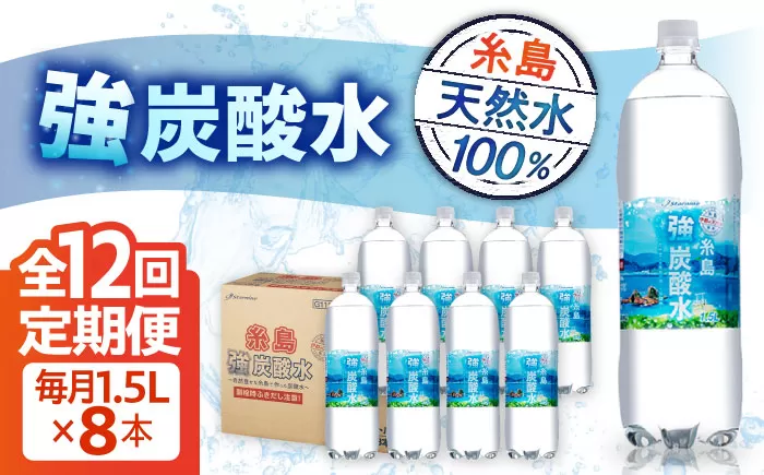 【全12回定期便】強炭酸水 1.5L×8本  糸島市 / スターナイン 炭酸水 大容量 [ARM008]