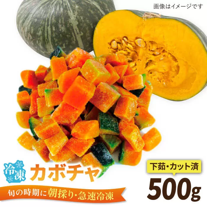 カボチャ 500g 冷凍 カット済み 旬の時期に急速冷凍 【福岡県糸島産】 糸島市 / オーガニックナガミツファーム 野菜 南瓜 かぼちゃ [AGE041]