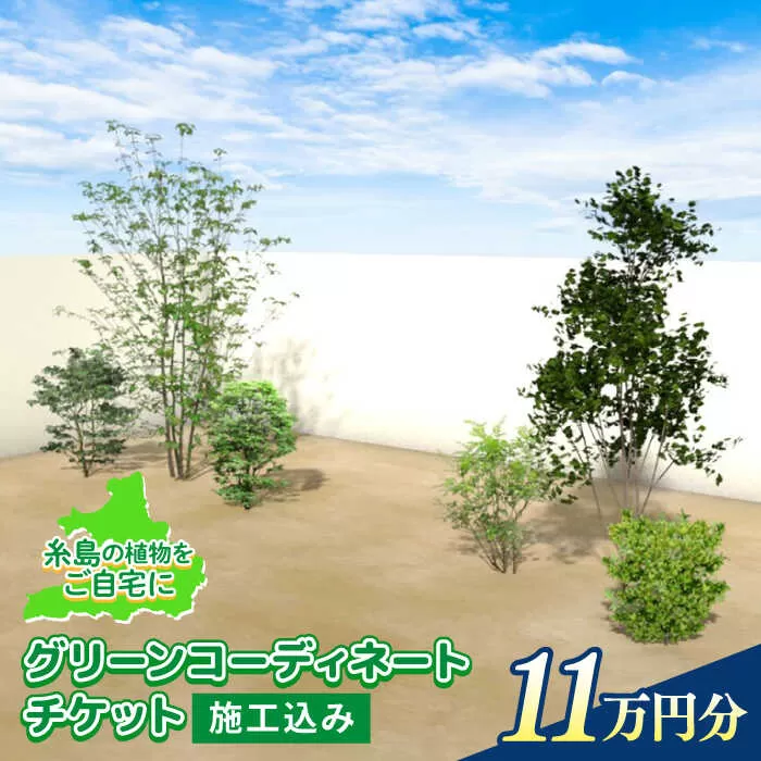 グリーンコーディネートチケット 11万円分【施工込み】糸島市 / サン・グリーン 園芸 植木 [AVN001]