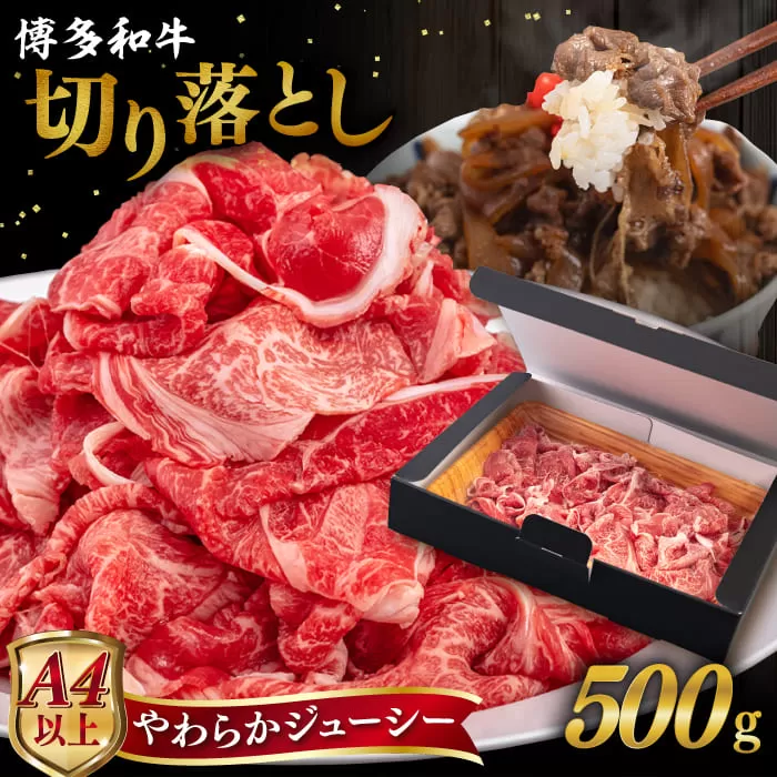 【A4〜A5 等級】博多和牛 切り落とし 500g 糸島市 / ヒサダヤフーズ [AIA046] 黒毛和牛 冷凍配送 小分け