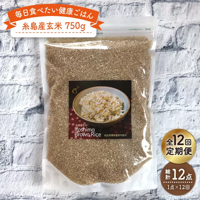 【 全12回 定期便 】 糸島産 玄米 《糸島》 【Carna】 [ALA046]