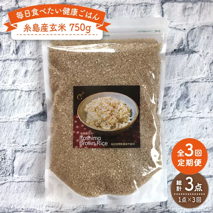 【 全3回 定期便 】 糸島産 玄米 《糸島》 【Carna】 [ALA044]