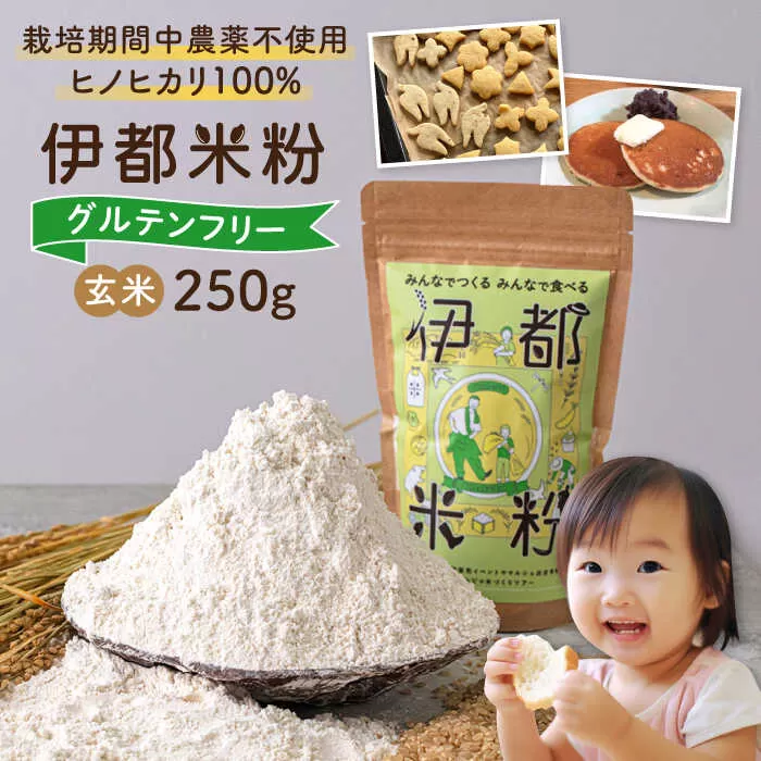 伊都 米粉 玄米 250g 糸島市 / フルタク グルテンフリー 米 [AHN004]