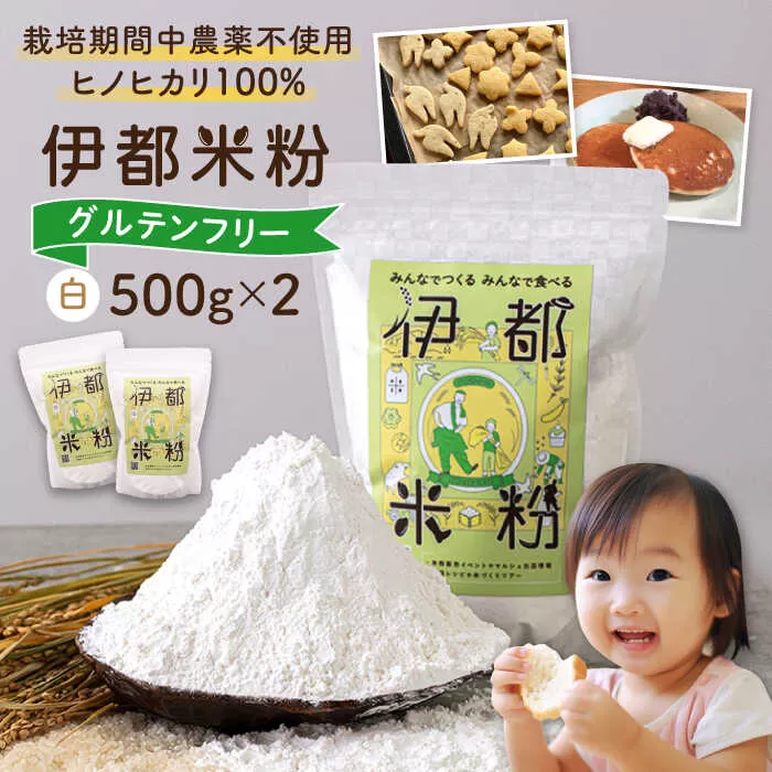 伊都 米粉 白 1kg 500g×2 糸島市 / フルタク グルテンフリー 米 [AHN003]