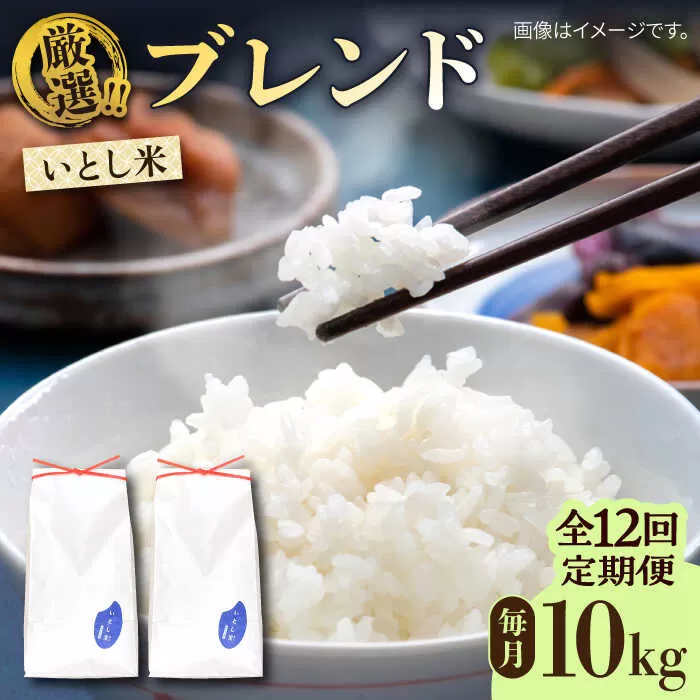 【全12回定期便】いとし米 厳選ブレンド 10kg×12回(糸島産) 糸島市 / 三島商店 [AIM055]
