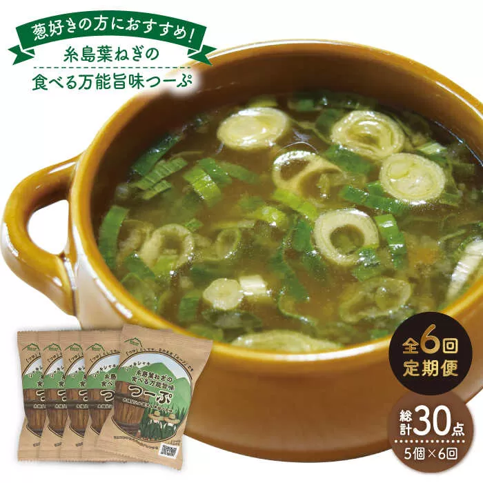 【 全6回 定期便 】 糸島 葉ねぎ の 食べる 万能 旨味つーぷ 5個 《糸島》 【Carna】 [ALA033]
