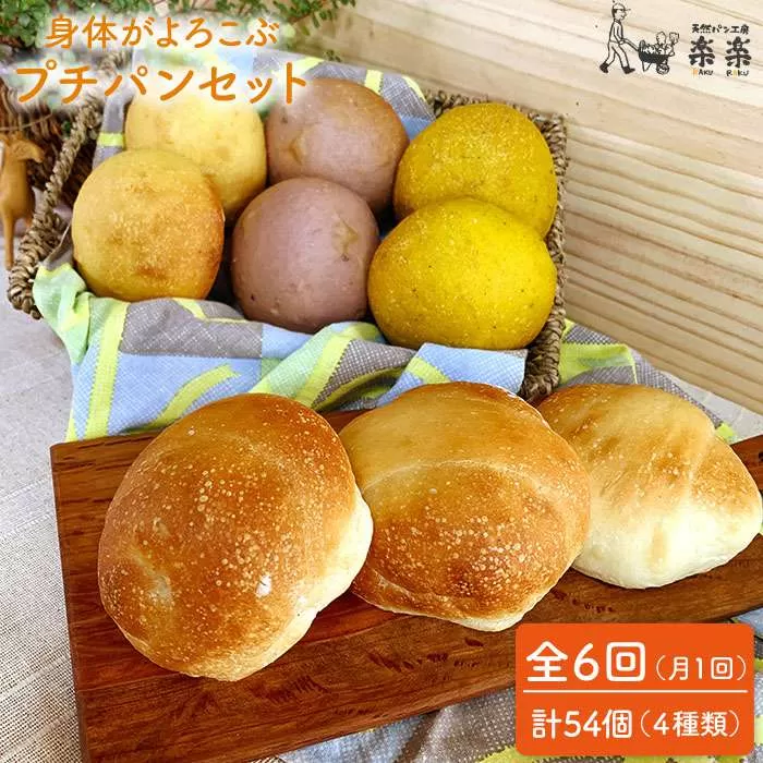 【 全6回 定期便 】身体がよろこぶ プチ パン セット ( 卵 / 乳製品 不使用 )《糸島》【天然パン工房楽楽】【いとしまごころ】[AVC010]