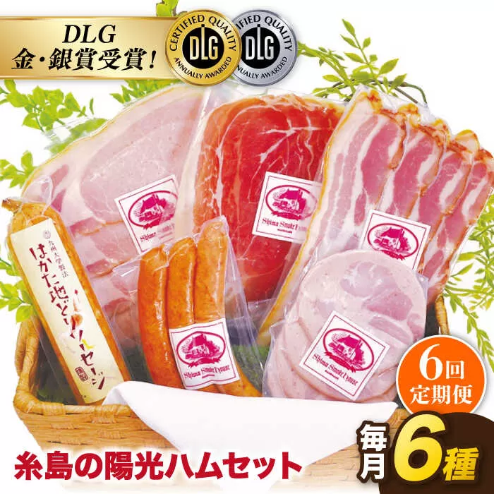 【 全6回 定期便 】  糸島 の 陽光 ハム セット 《糸島》 【志摩スモークハウス】 [AOA009]