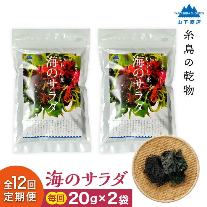 【全12回定期便】糸島の乾物 海藻 いとしま 海 の サラダ 2袋 糸島市 / 山下商店【いとしまごころ】 [ANA032]