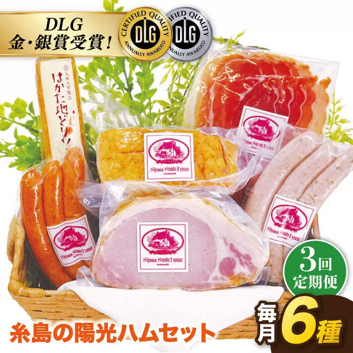 【 全3回 定期便 】 糸島 の 陽光 ハム セット 2 《糸島》 【志摩スモークハウス】 [AOA011]